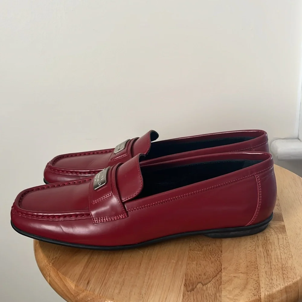 Coach Red Leather Loafers - Picture 7 of 16